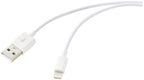 Renkforce USB-Kabel USB 2.0 USB-A Stecker, Apple Lightning Stecker 1.00 m Weiß RF-6857548