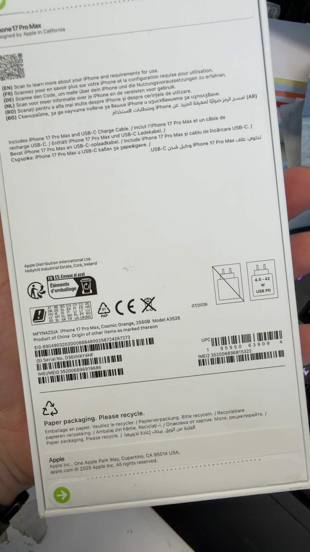 APPLE iPhone 17 Pro Max 256GB tiefblau