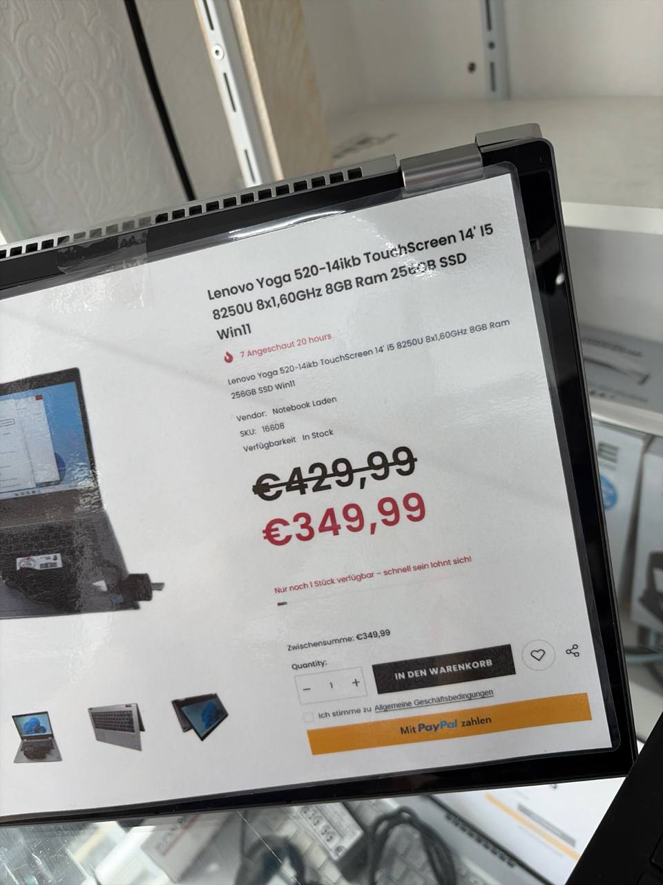 Lenovo Yoga 520-14IKB TouchScreen i7-8550U