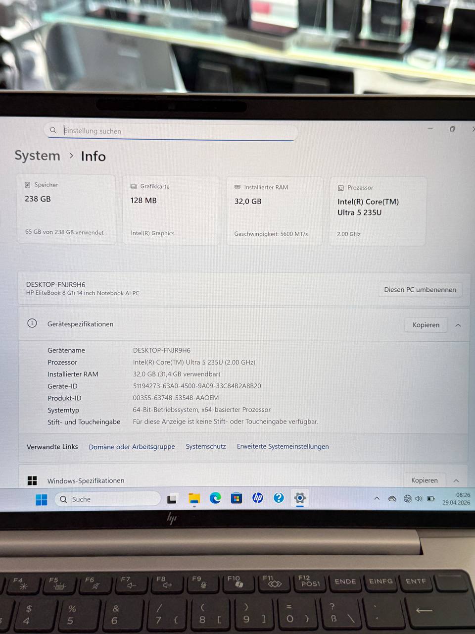 HP EliteBook 8 G1i 14 Zoll Notebook mit AI PC