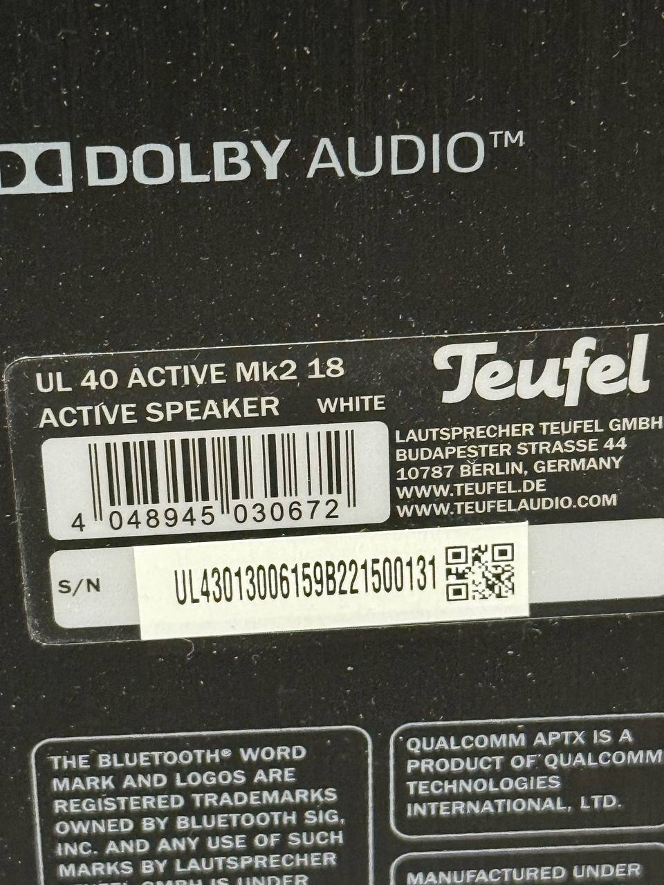 Teufel UL 40 ACTIVE Mk2 18 Standlautsprecher, weiß