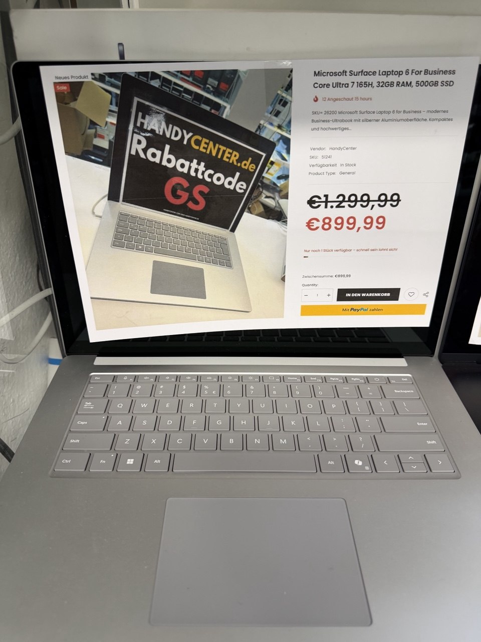 Microsoft Surface Laptop 6 for Business- Core Ultra 7 165H