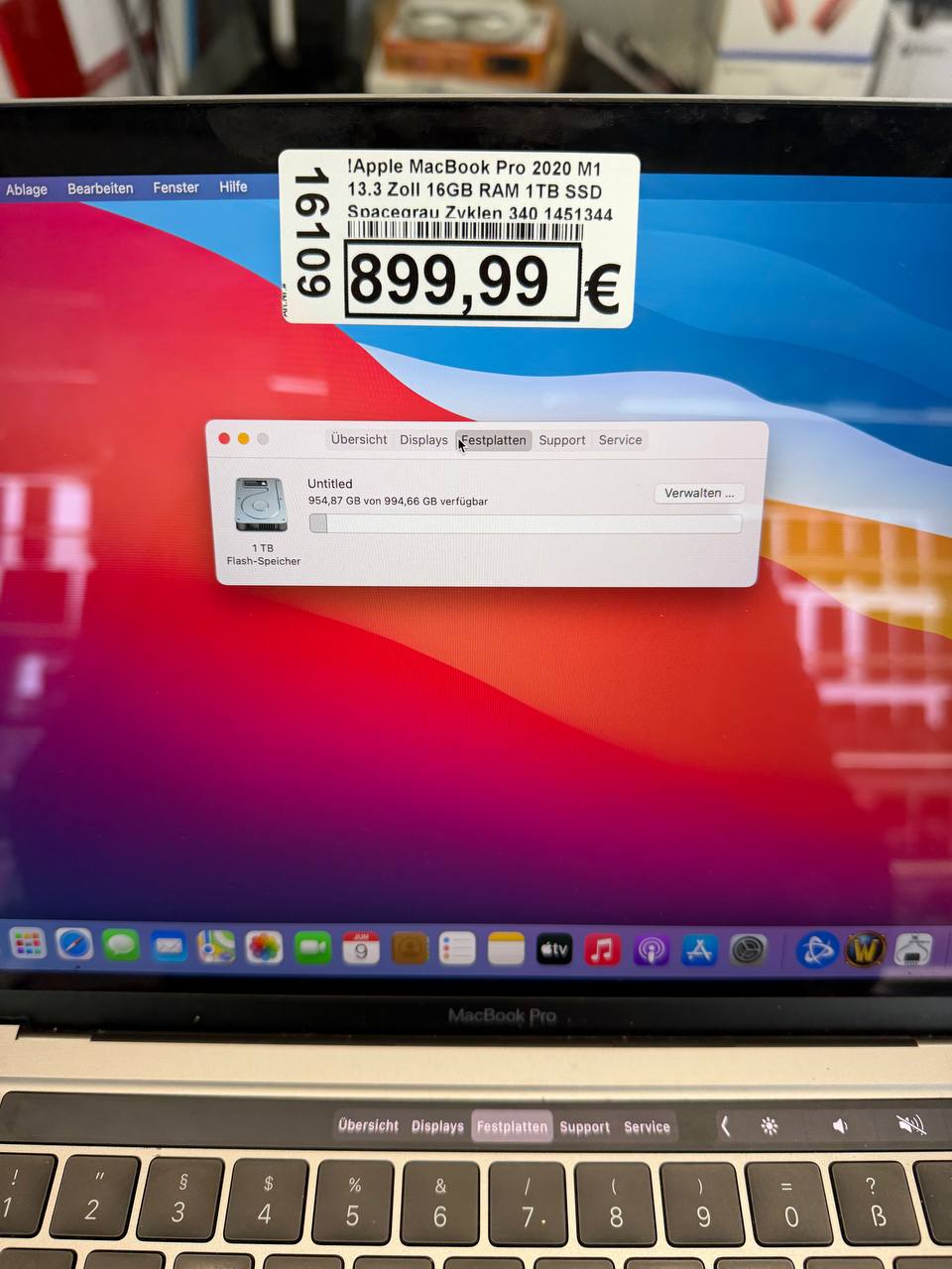 Apple MacBook Pro 13.3" M1 2020 16GB RAM 1TB SSD Zweitbild