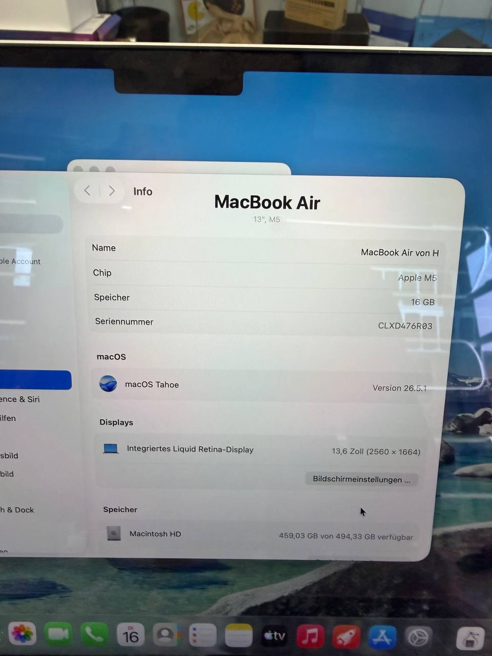 Apple MacBook Air 13" M5  16 GB RAM 512GB SSD Zweitbild