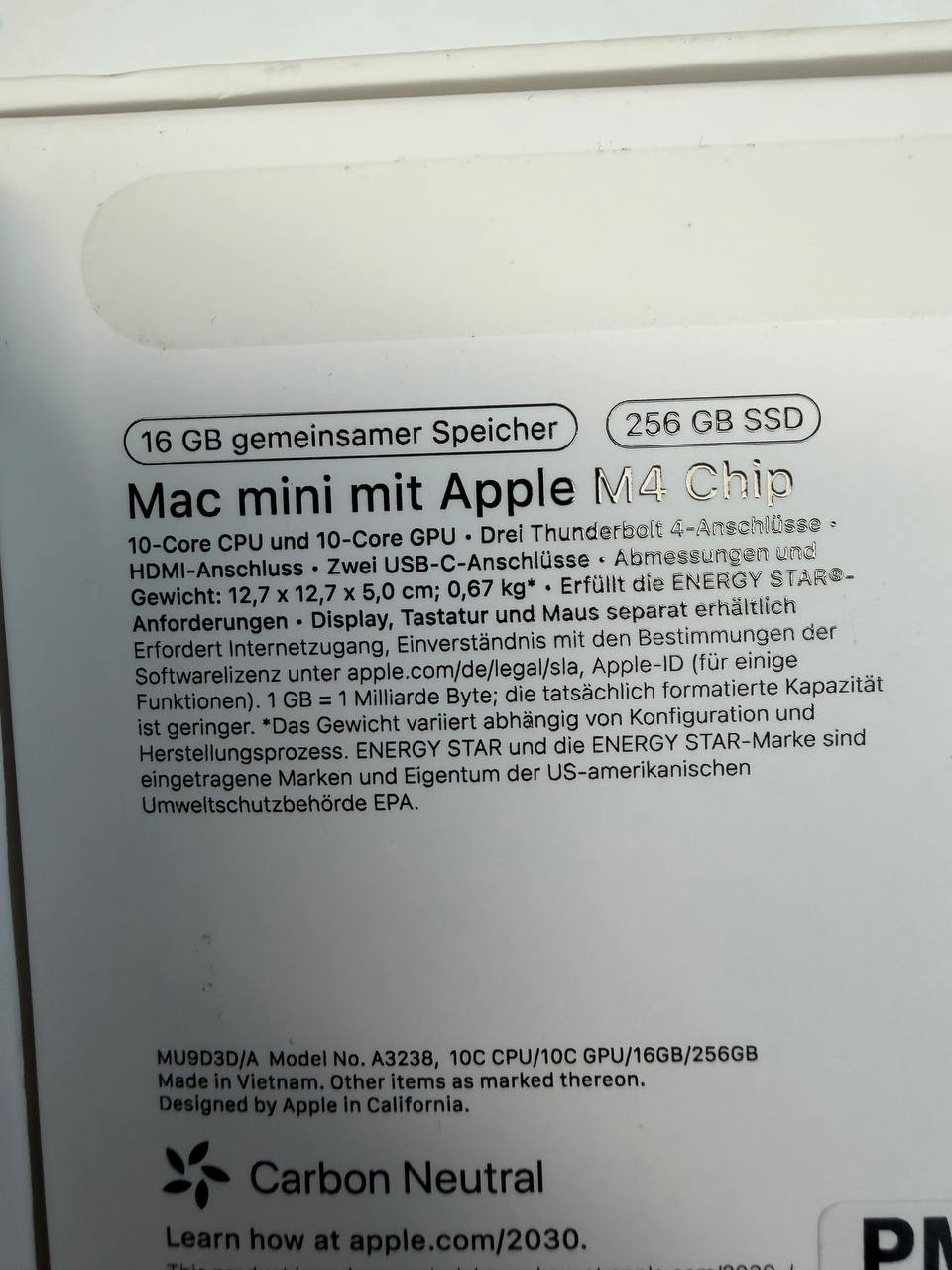 Apple Mac mini mit M4 Chip, 10-Core CPU Hauptbild