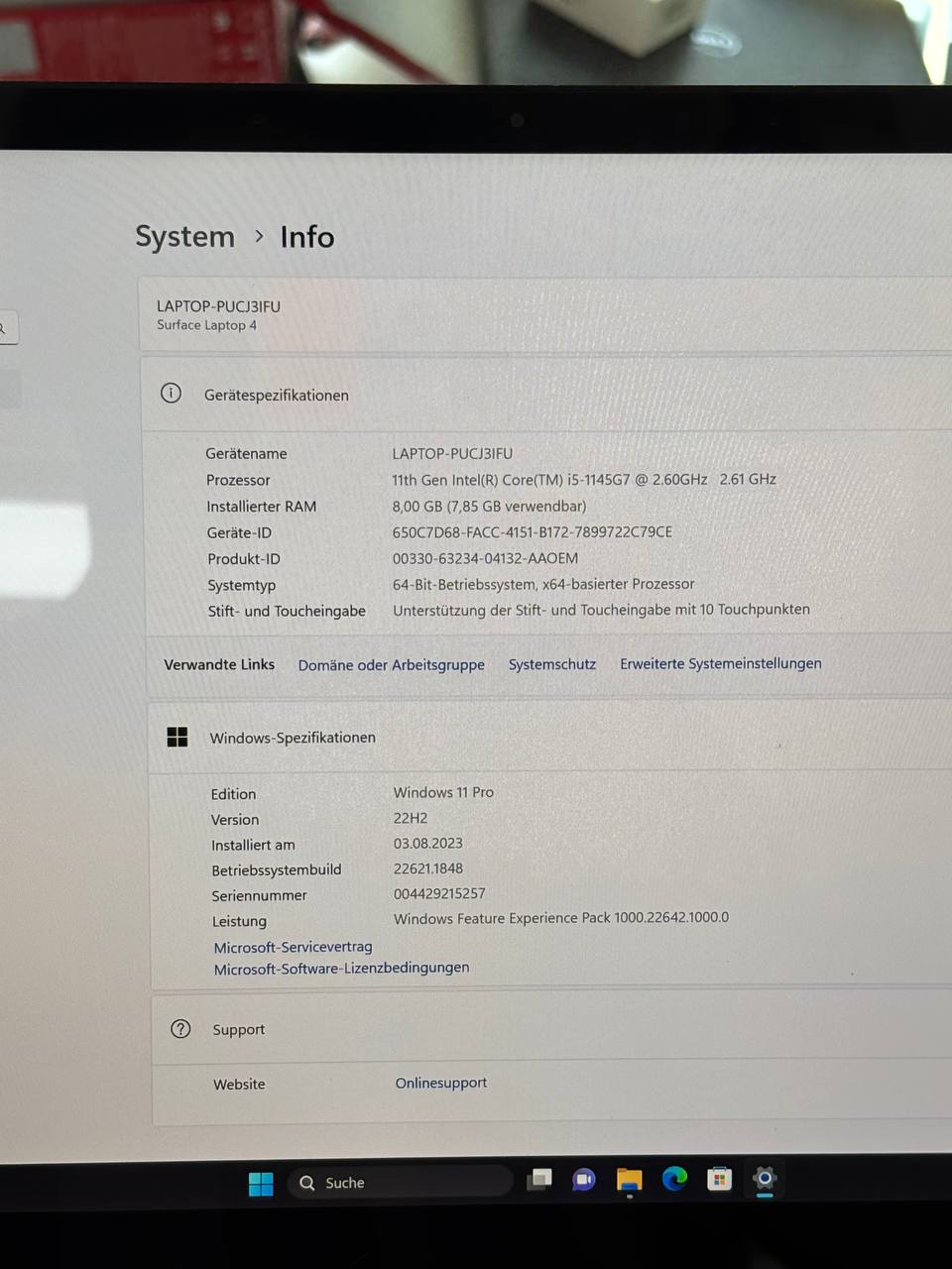 Microsoft Surface Laptop 4 – 13,5" Touchscreen, Intel i5
