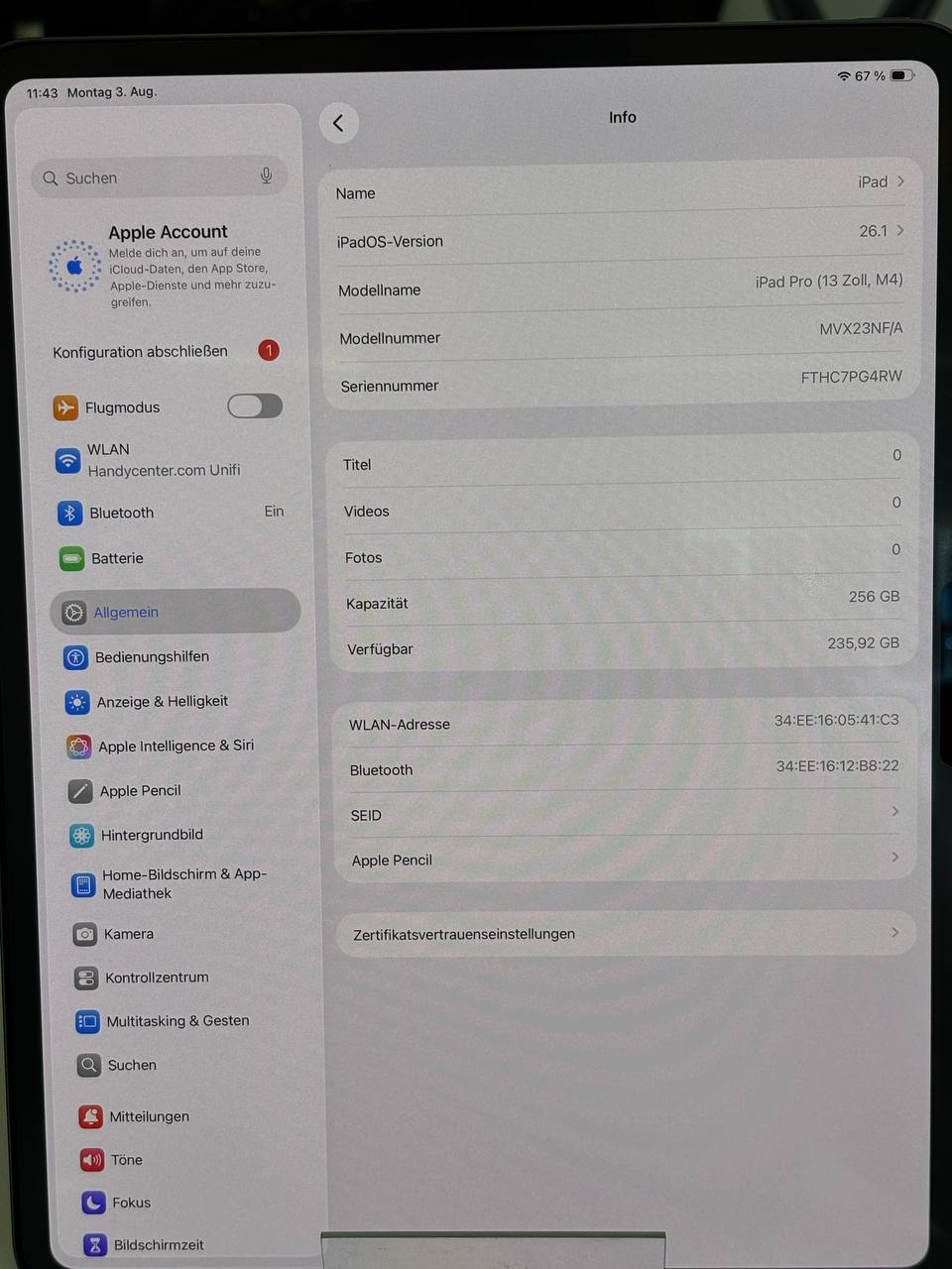 iPad Pro 13 Zoll M4- WLAN