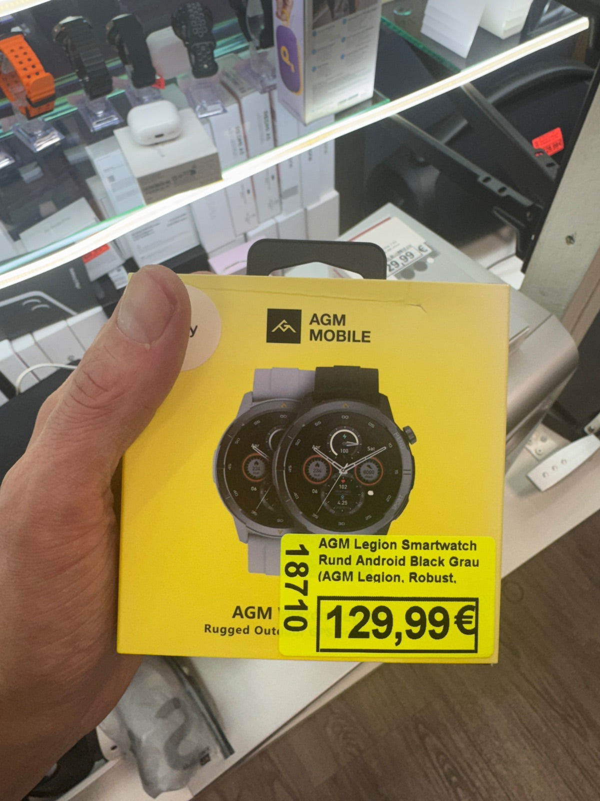 AGM Legion Smartwatch Rund Android Black Grau (AGM Legion, Robust, AMOLED, Gesundheitsüberwachung, Multi-Sport, 5 ATM, Langlebige Batterie, GPS, Kompass) Hauptbild
