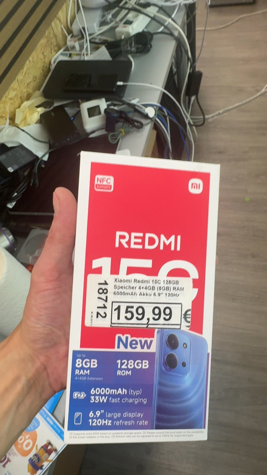 Xiaomi Redmi 15C 128GB Speicher 4+4GB (8GB) RAM 6000mAh Akku 6.9" 120Hz Schwarz Hauptbild