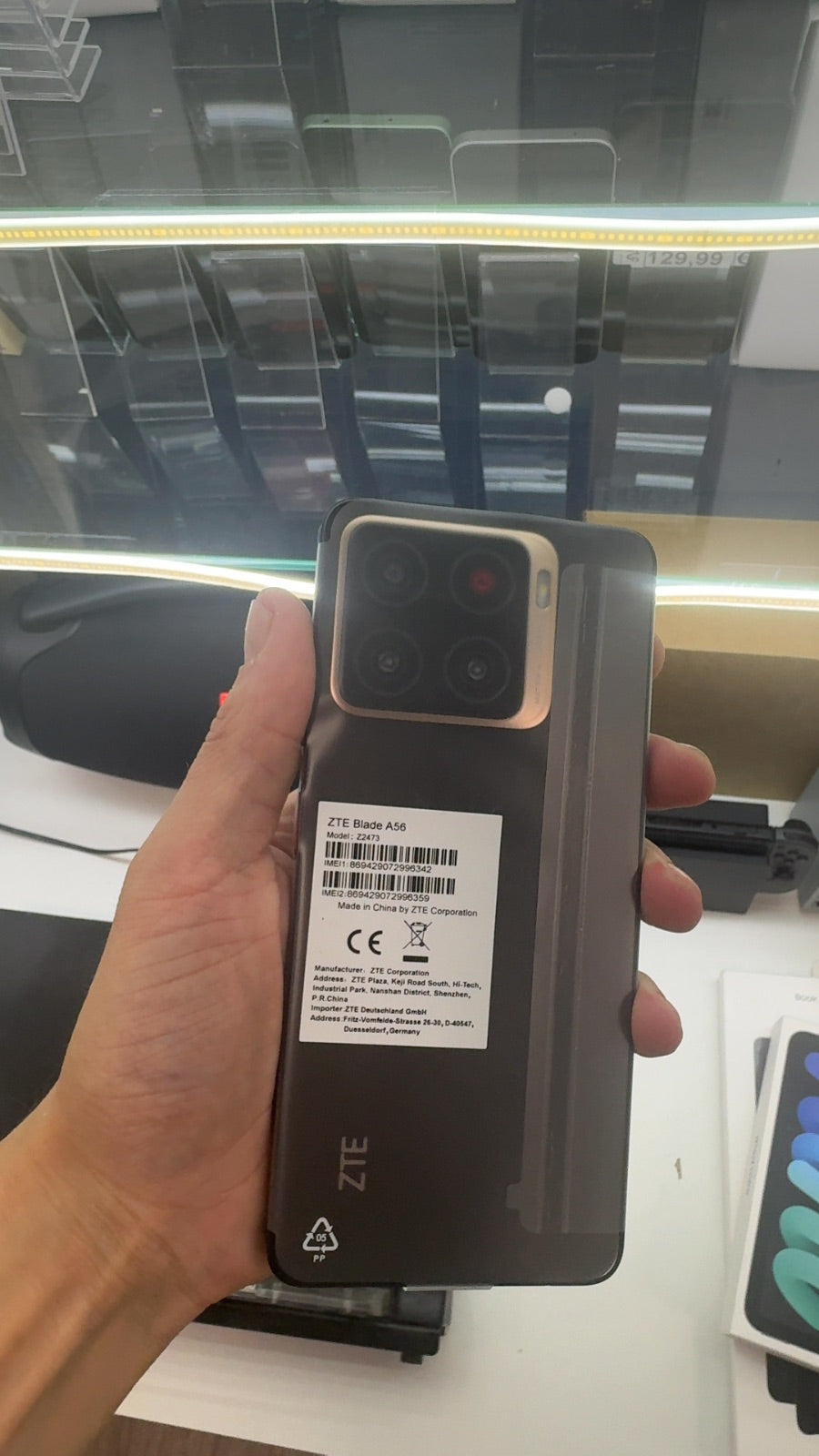 ZTE Blade A56 64GB Speicher 4GB RAM Schwarz Black