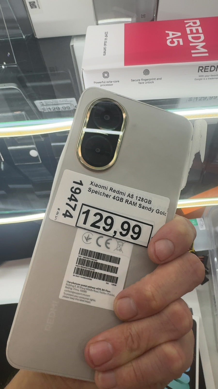 Xiaomi Redmi A5 128GB Speicher 4GB RAM Sandy Gold