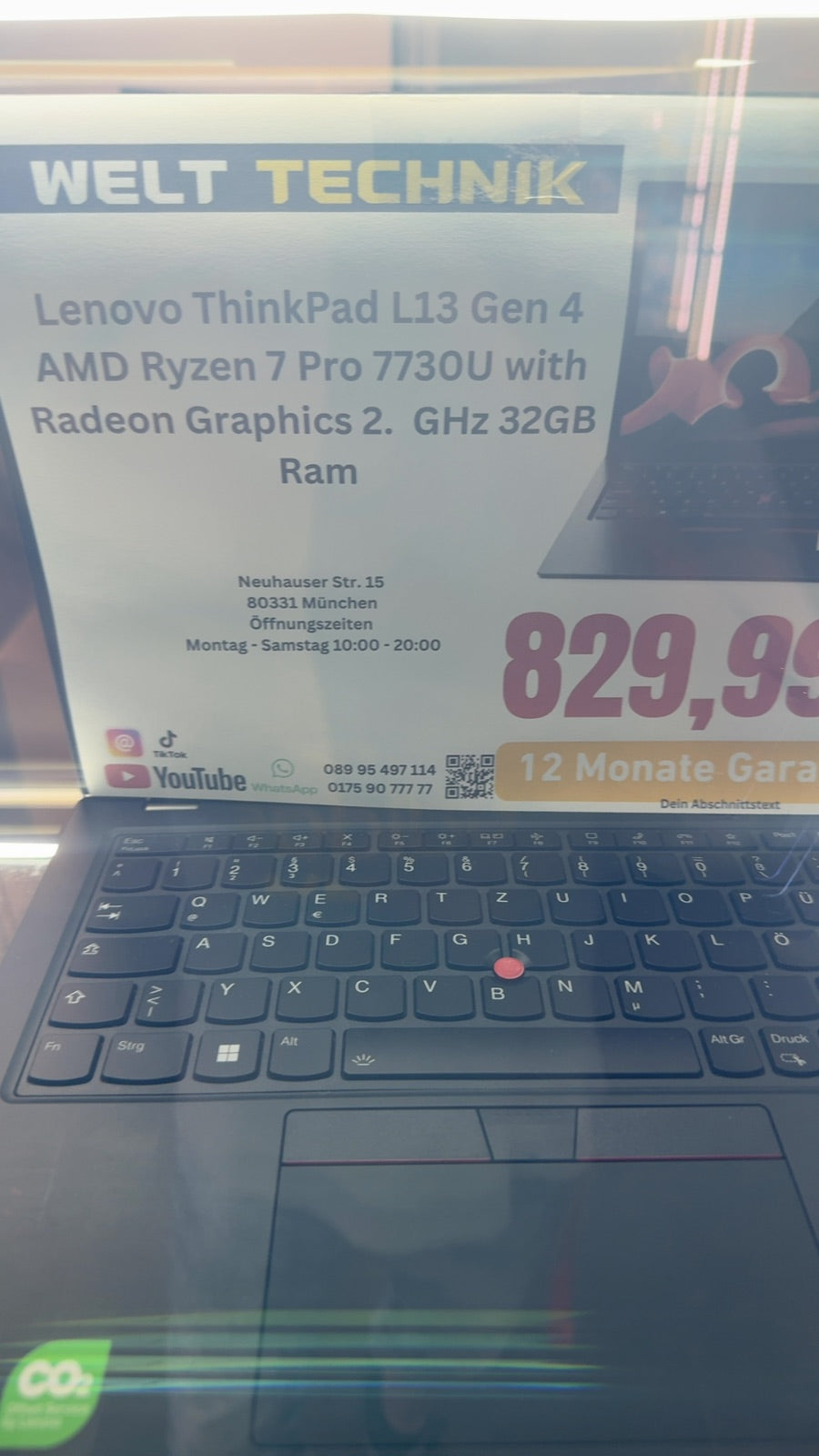 Lenovo ThinkPad L13 Gen 4 AMD Ryzen 7 Pro 7730U with Radeon Graphics 2.  GHz 32GB Ram
