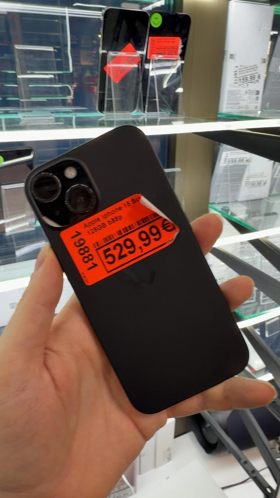 Apple iphone 15 Schwarz 128GB b88p Hauptbild