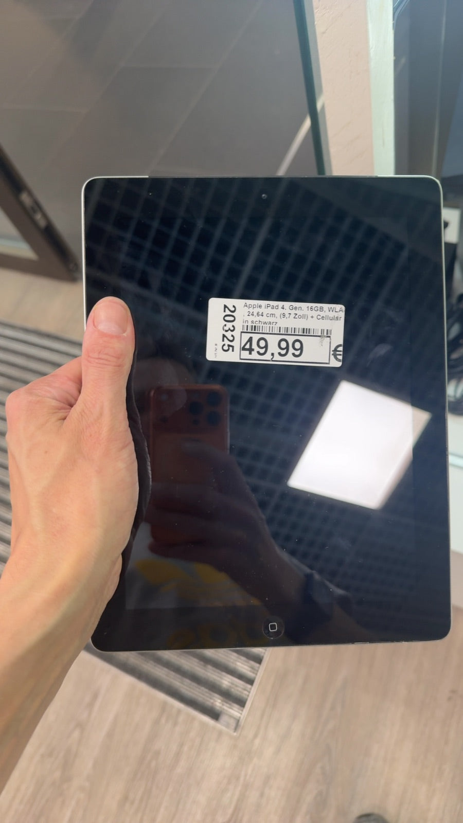 Apple iPad 4. Gen. 16GB, WLAN , 24,64 cm, (9,7 Zoll) + Cellular in schwarz
