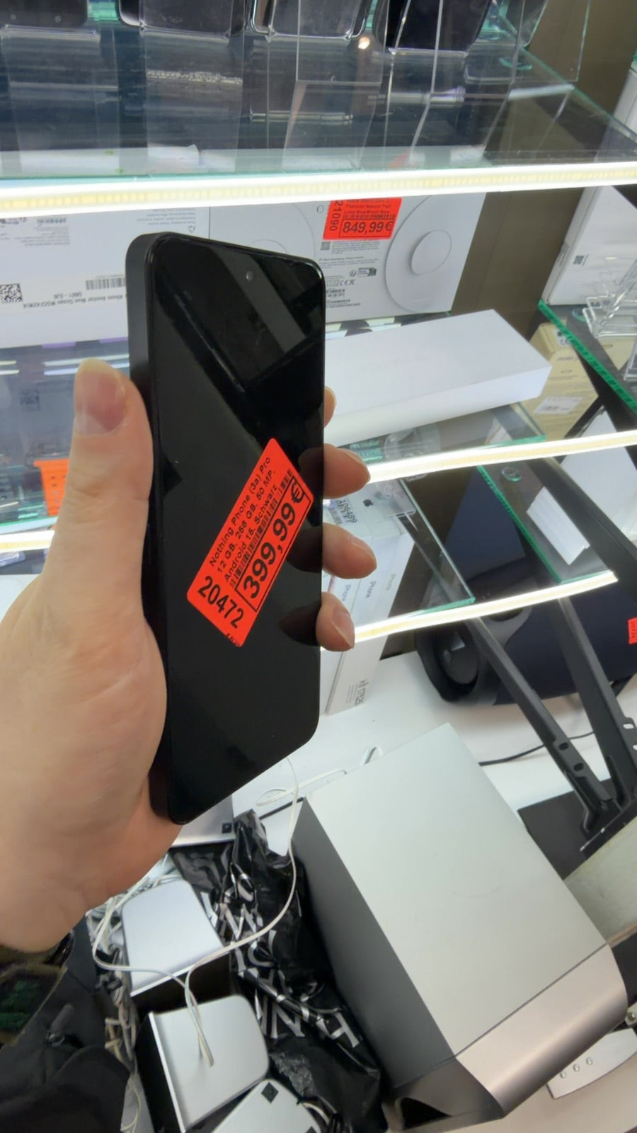 Nothing Phone (3a) Pro 12 GB, 256 GB, 50 MP, Android 15, Schwarz 1700141