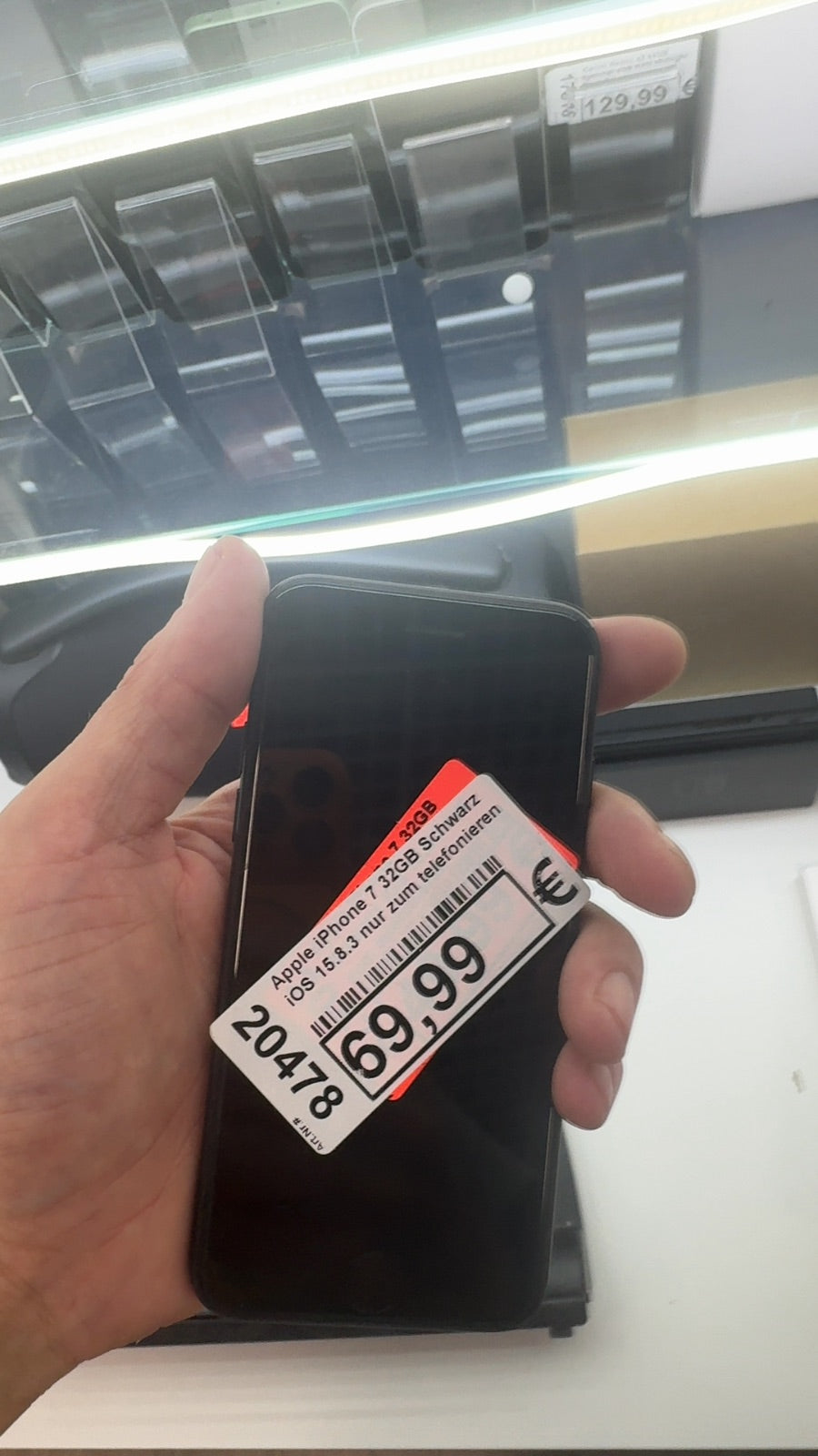 Apple iPhone 7 32GB Schwarz iOS 15.8.3 nur zum telefonieren
