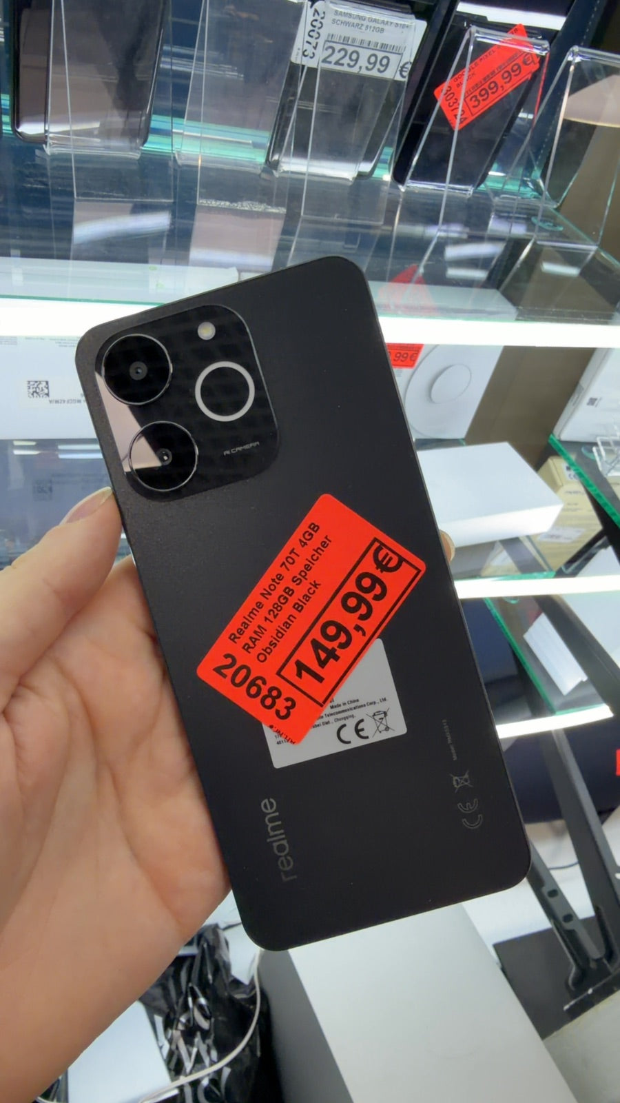 Realme Note 70T 4GB RAM 128GB Speicher Obsidian Black Hauptbild