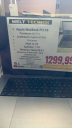 Apple MacBook Pro 16 Zoll M2 Pro 16GB RAM 1TB SSD Spacegrau Ladezyklen 211 b89p GPU 19 Kerne