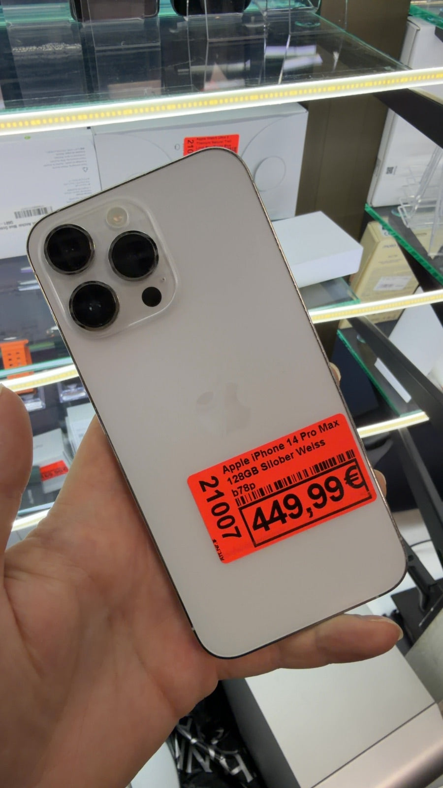 Apple iPhone 14 Pro Max 128GB Silober Weiss b78p