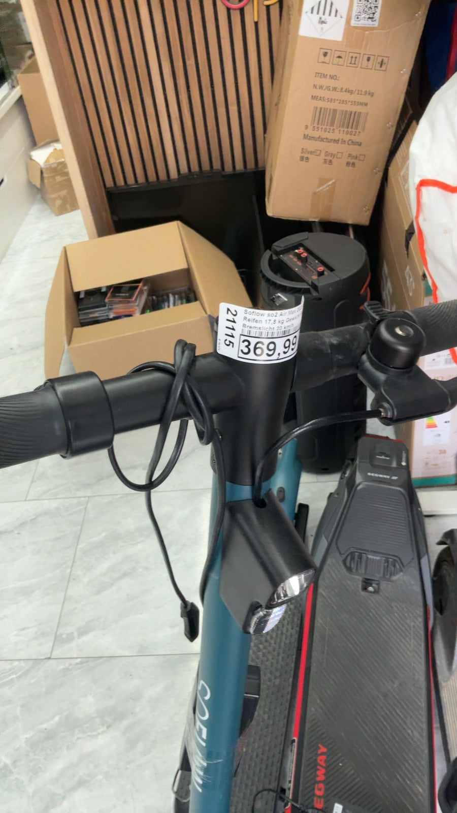 Soflow so2 Air Max 2023 10 Zoll Reifen 17,8 kg Gewicht Blinker Bremslicht 20 km/h Zweitbild