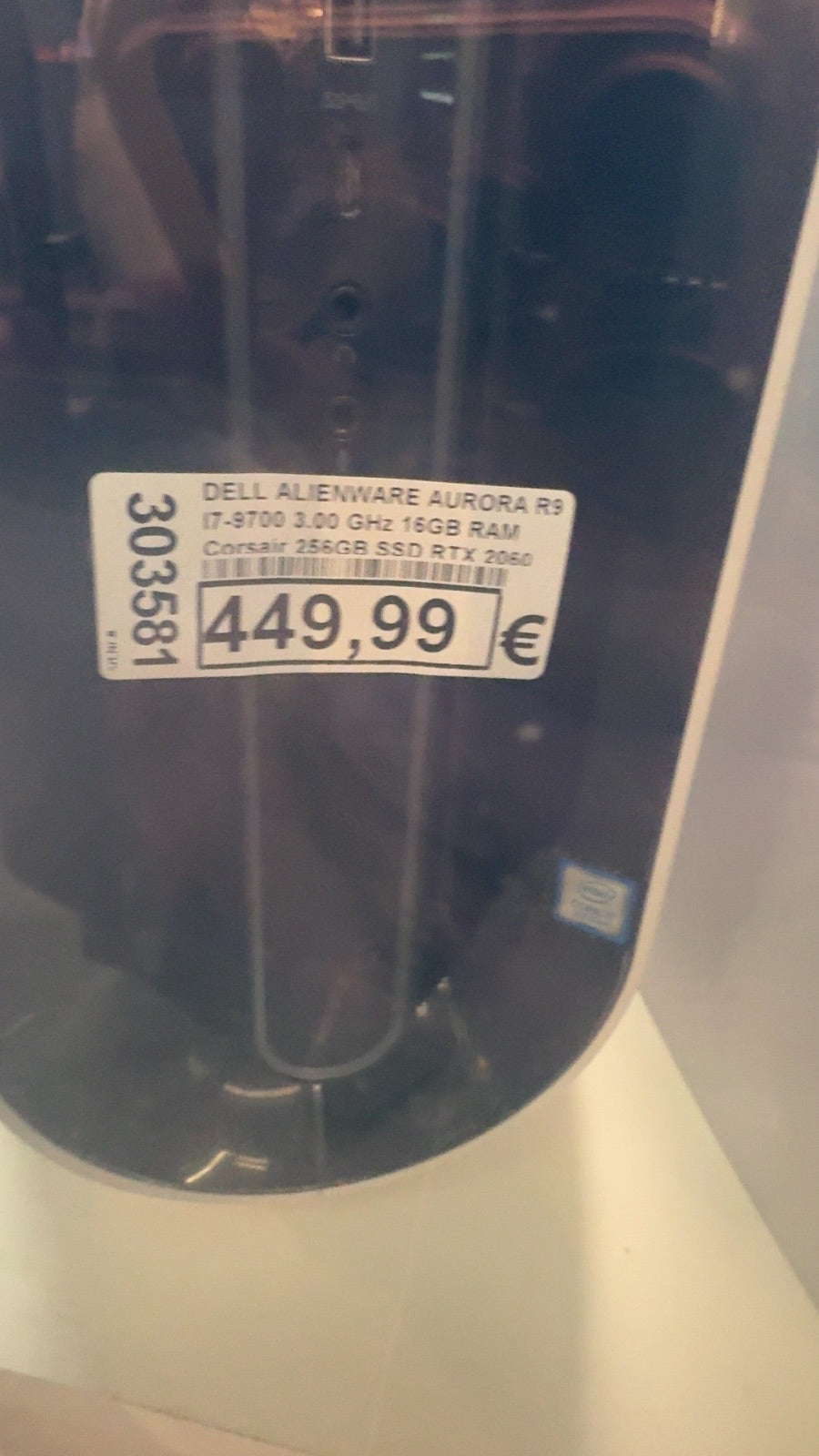 DELL ALIENWARE AURORA R9  I7-9700 3.00 GHz 16GB RAM Corsair 256GB SSD RTX 2060 6GB VRAM