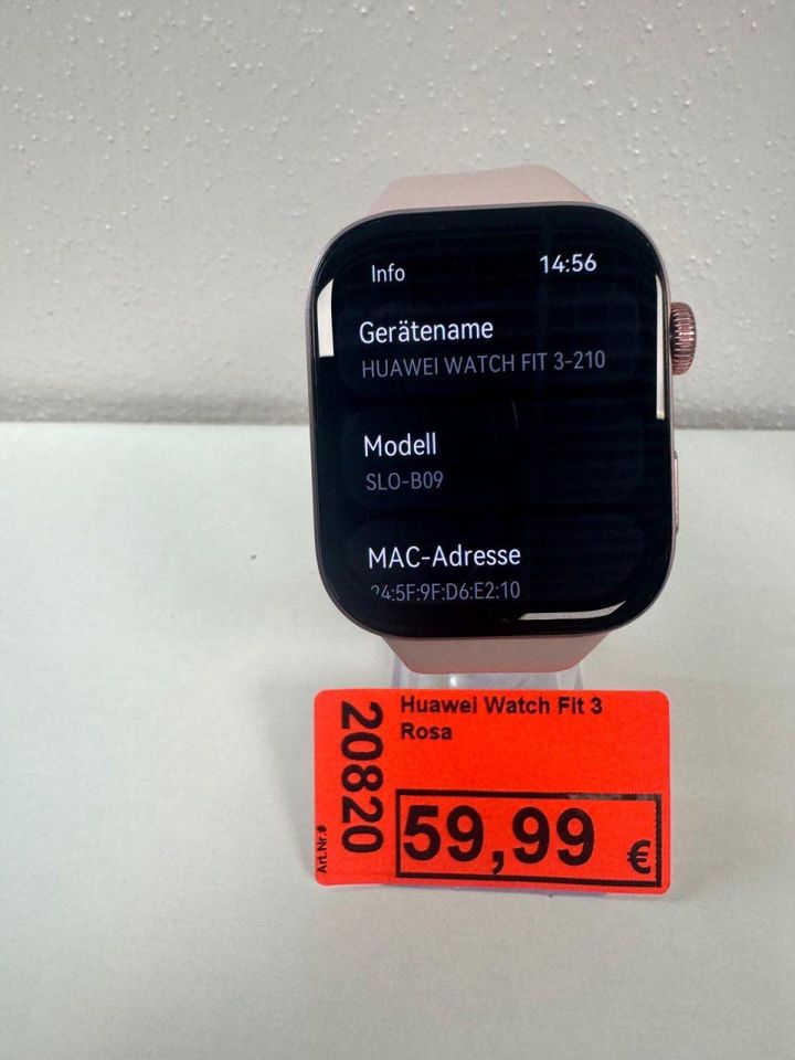 Huawei Watch Fit 3 Rosa Hauptbild