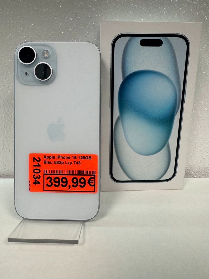 Apple iPhone 15 128GB Blau Hauptbild