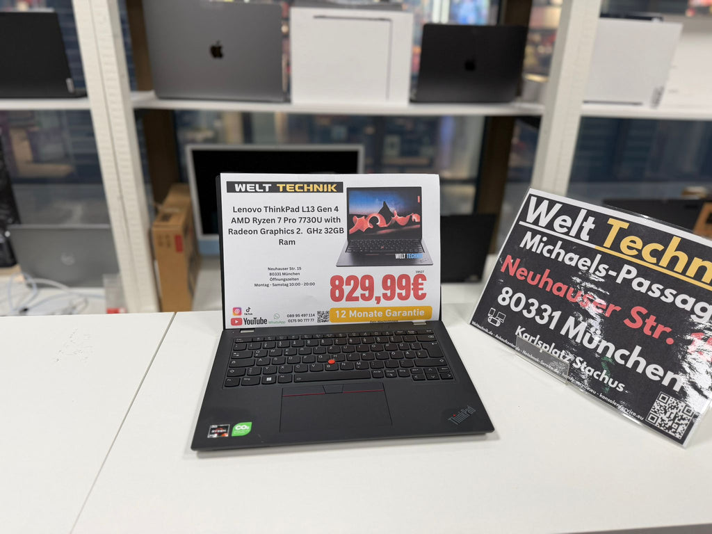 Lenovo ThinkPad L13 Gen 4 AMD Ryzen 7 Pro 7730U with Radeon Graphics 2.  GHz 32GB Ram