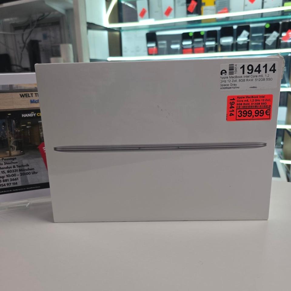 Apple MacBook Intel Core m5, 1,2 GHz 12 Zoll, 8GB RAM, 512GB SSD Space Gray