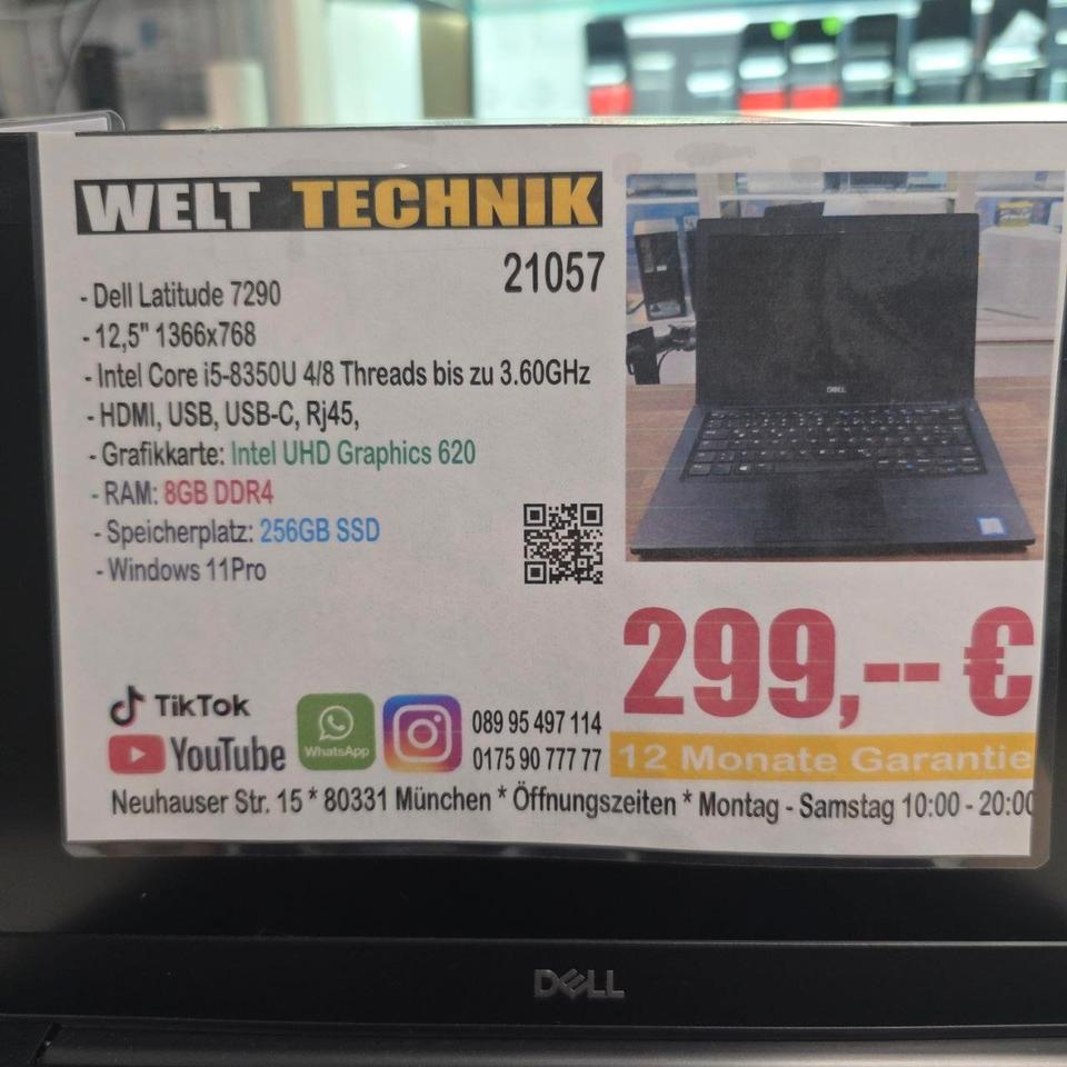 Dell Latitude 7290, Intel Core i5-8350U Notebook