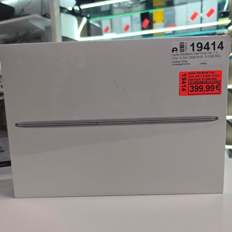 Apple MacBook Intel Core m5, 1,2 GHz 12 Zoll, 8GB RAM, 512GB SSD Space Gray Zweitbild