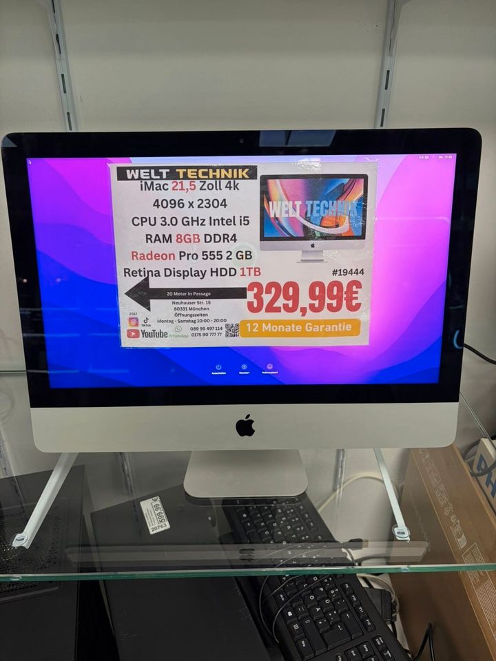 Apple iMac 21,5 Zoll 4K mit Radeon Pro 555
