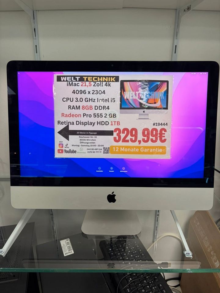 Apple iMac 21,5 Zoll 4K mit Radeon Pro 555