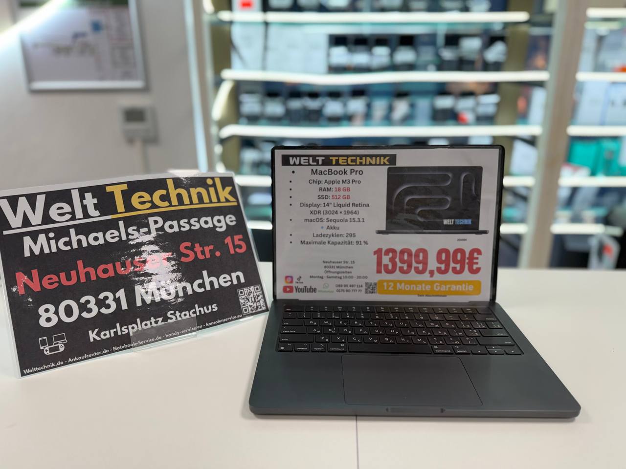 Apple 2023 MacBook Pro Laptop M3 Pro chip with 11‑core CPU, 14‑core Hauptbild