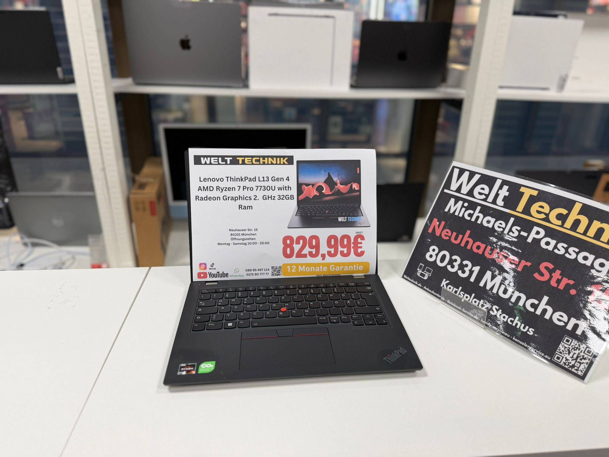 Lenovo ThinkPad L13 Gen 4 AMD Ryzen 7 Pro 7730U with Radeon Graphics 2.  GHz 32GB Ram Hauptbild